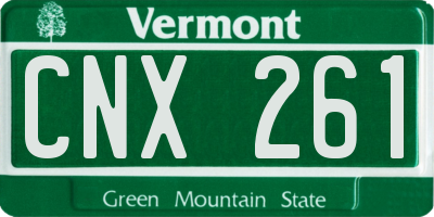 VT license plate CNX261