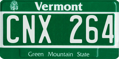 VT license plate CNX264