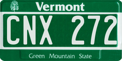 VT license plate CNX272