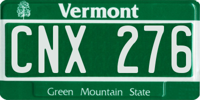 VT license plate CNX276
