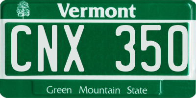 VT license plate CNX350