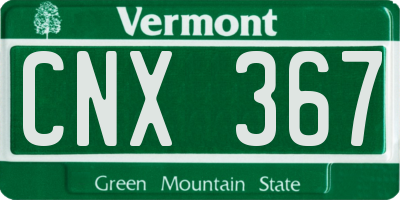 VT license plate CNX367