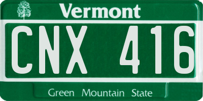 VT license plate CNX416