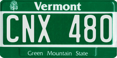 VT license plate CNX480