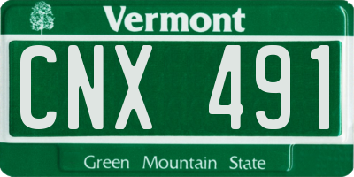 VT license plate CNX491
