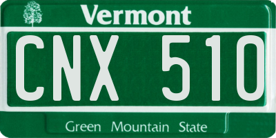VT license plate CNX510