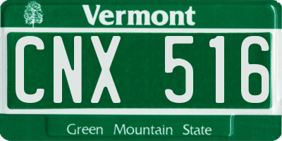 VT license plate CNX516
