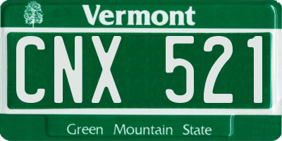 VT license plate CNX521