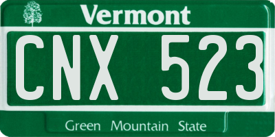 VT license plate CNX523