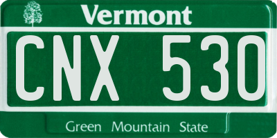 VT license plate CNX530