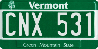 VT license plate CNX531