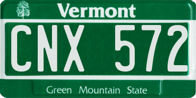 VT license plate CNX572