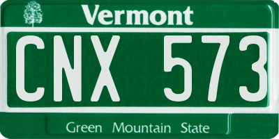 VT license plate CNX573
