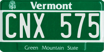 VT license plate CNX575