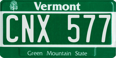 VT license plate CNX577