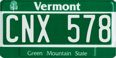VT license plate CNX578