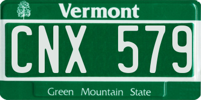 VT license plate CNX579