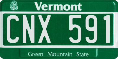 VT license plate CNX591