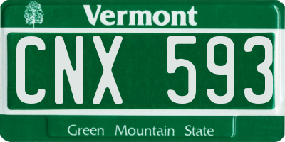 VT license plate CNX593