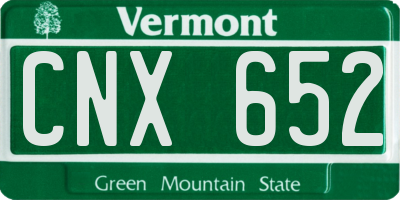 VT license plate CNX652