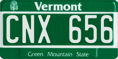 VT license plate CNX656