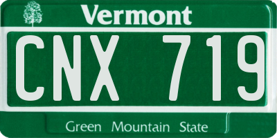 VT license plate CNX719