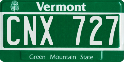 VT license plate CNX727
