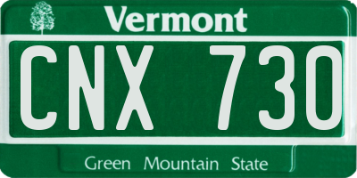VT license plate CNX730