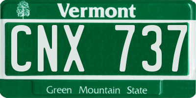 VT license plate CNX737