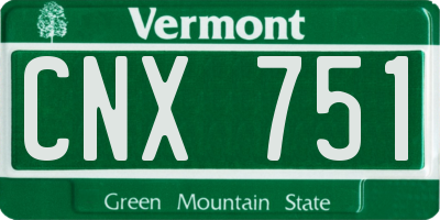 VT license plate CNX751