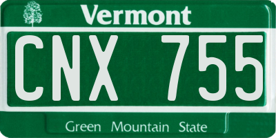 VT license plate CNX755