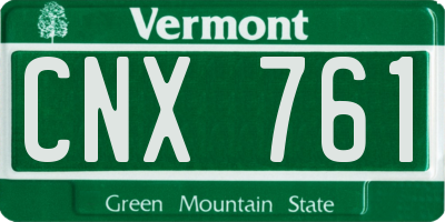 VT license plate CNX761