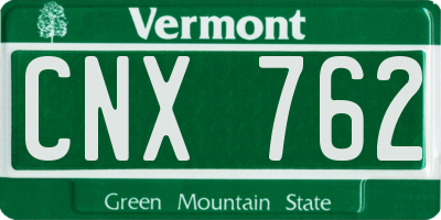 VT license plate CNX762