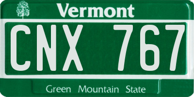 VT license plate CNX767