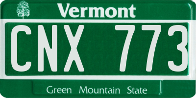 VT license plate CNX773