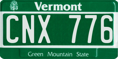 VT license plate CNX776