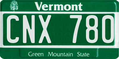 VT license plate CNX780