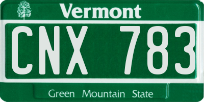 VT license plate CNX783