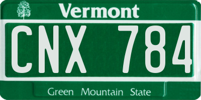 VT license plate CNX784