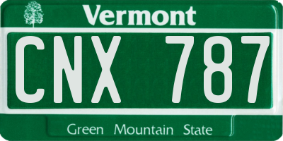 VT license plate CNX787