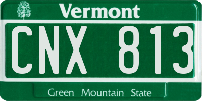 VT license plate CNX813