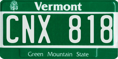 VT license plate CNX818