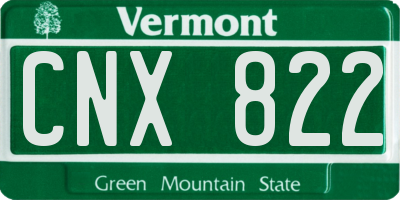 VT license plate CNX822