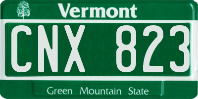 VT license plate CNX823