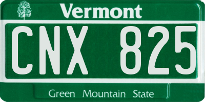 VT license plate CNX825