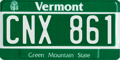 VT license plate CNX861