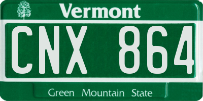 VT license plate CNX864