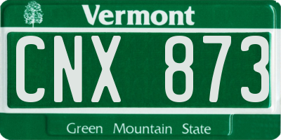 VT license plate CNX873