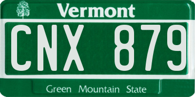 VT license plate CNX879