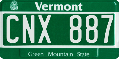 VT license plate CNX887